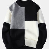 Color Block Crew Neck Sweater