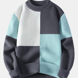 Color Block Crew Neck Sweater